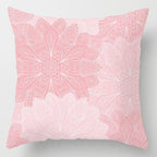 Pink Feather Pillowcase