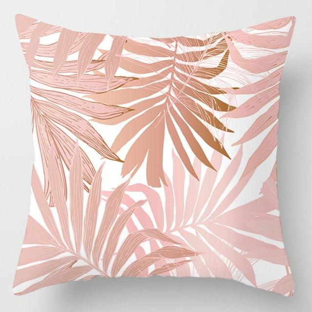Pink Feather Pillowcase