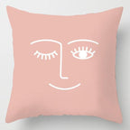 Pink Feather Pillowcase