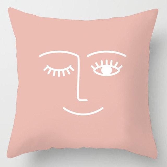 Pink Feather Pillowcase