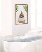 Sylvie Big Bear Bali Bath Framed Canvas