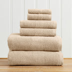 100% Cotton Woven Texture Bath Towel Set - Marbella Collection
