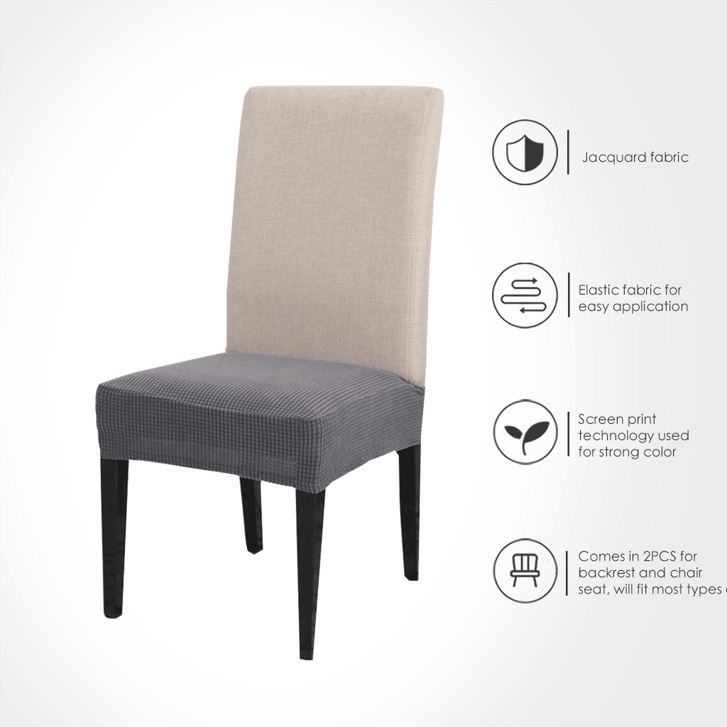 Solid  Dining Chair Cover Elastic Half-wrapped Seat Case