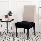 Solid  Dining Chair Cover Elastic Half-wrapped Seat Case