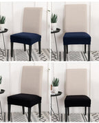 Solid  Dining Chair Cover Elastic Half-wrapped Seat Case