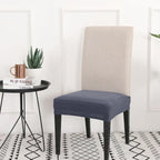 Solid  Dining Chair Cover Elastic Half-wrapped Seat Case