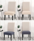 Solid  Dining Chair Cover Elastic Half-wrapped Seat Case