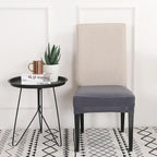 Solid  Dining Chair Cover Elastic Half-wrapped Seat Case