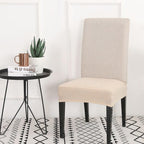 Solid  Dining Chair Cover Elastic Half-wrapped Seat Case