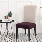 Solid  Dining Chair Cover Elastic Half-wrapped Seat Case