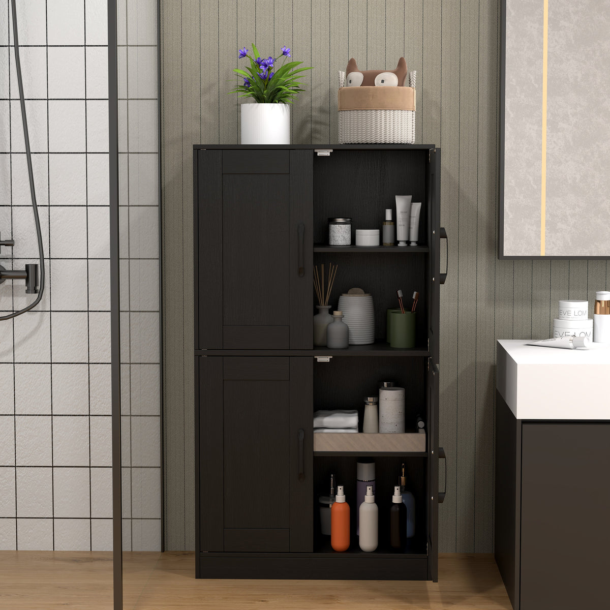 Bathroom Cabinet 43.5 inch Storage Cabinet